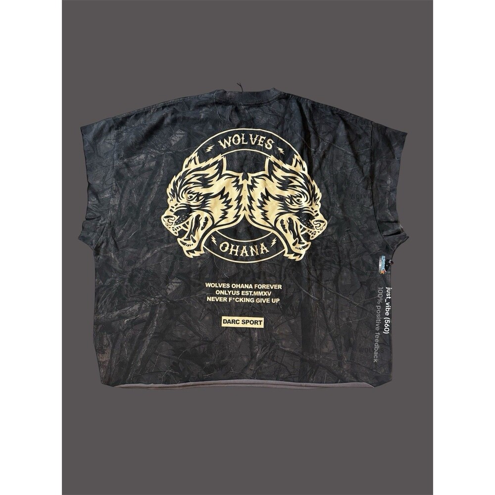 Darc Sport Wolves Ohana Grunge Cut Off Tee 1 Of 1000 Men’s Medium NWT